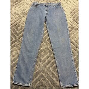 Vtg Levis 545 Orange Tab Jeans Men's Size 42x38 Loose Tapered Denim Y2K 39x37